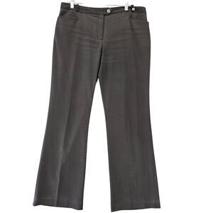 Calvin Klein Black Pants Flat Front Stretch Chinos Straight Leg Women's Size 12